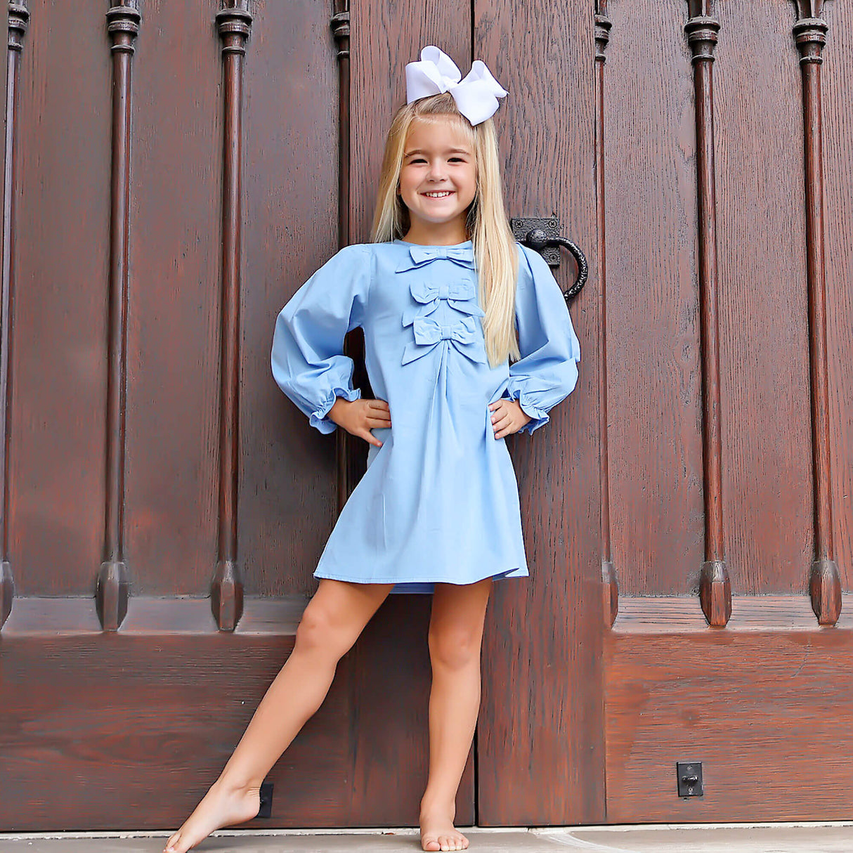 Light Blue Corduroy Coco Dress