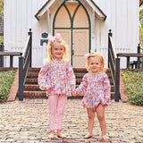 Colorful Floral Smocked Ariella Legging Set