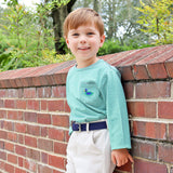 Mallard Green Stripe Long Sleeve Pocket Shirt