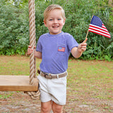 Patriotic Spirit Blue Stripe Short Sleeve Pocket Shirt