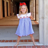 American Flag Blue Stripe Amelia Dress