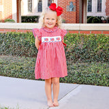 Red Check American Flag Smocked Beverly Dress