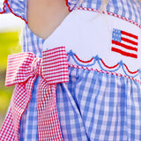 Liberty Smocked Blue Beverly Flag Dress