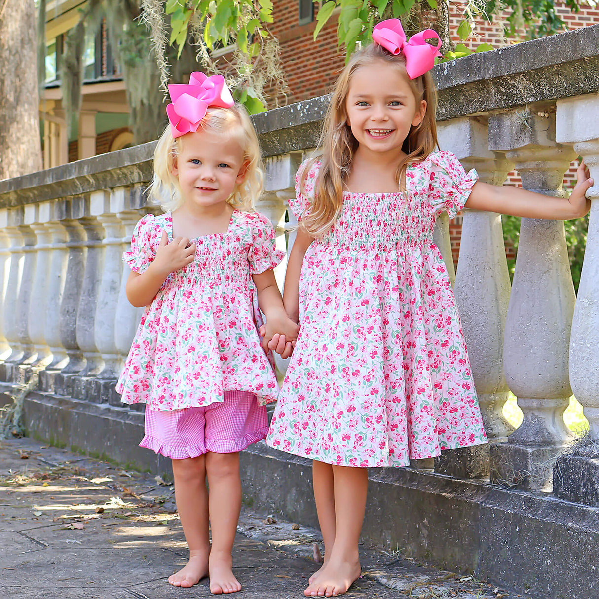 Rose Garden Floral Smocked Hannah Dress