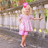 Rose Garden Floral Smocked Hannah Short Set