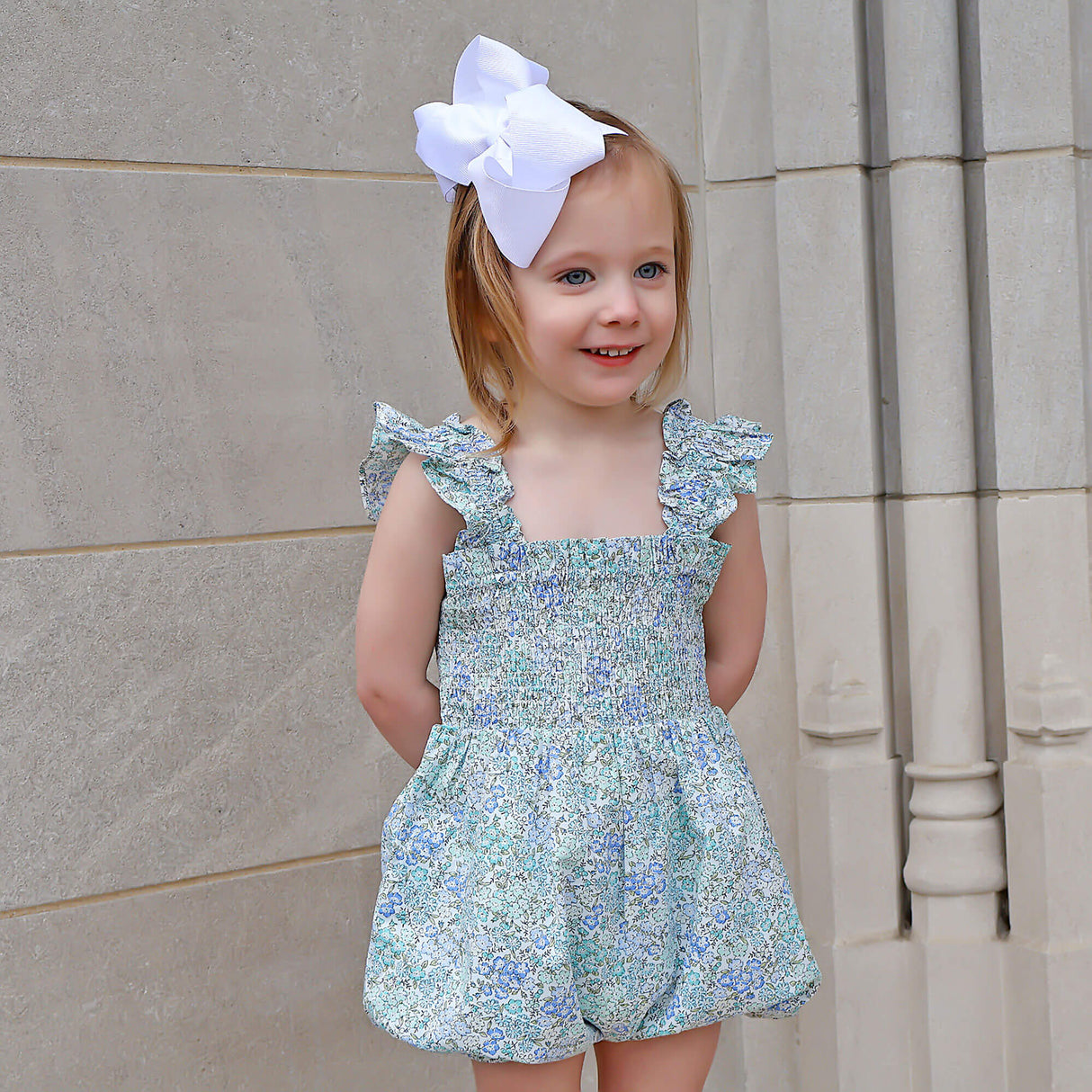 Enchanted Floral Smocked Hannah Bubble