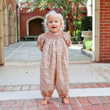 Autumn Garden Floral Smocked Long Bubble
