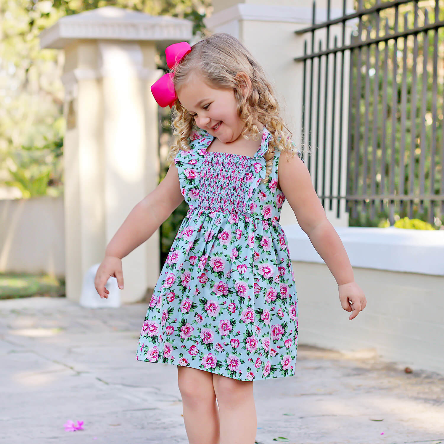 Secret Garden Pink Smocked Hannah Dress Secret Garden Pink Smocked Hannah Dress