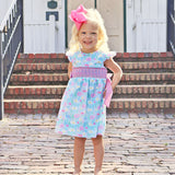 Petunia Floral Smocked Beverly Dress