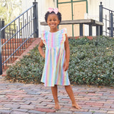 Colorful Multi Plaid Smocked Rachel Dress