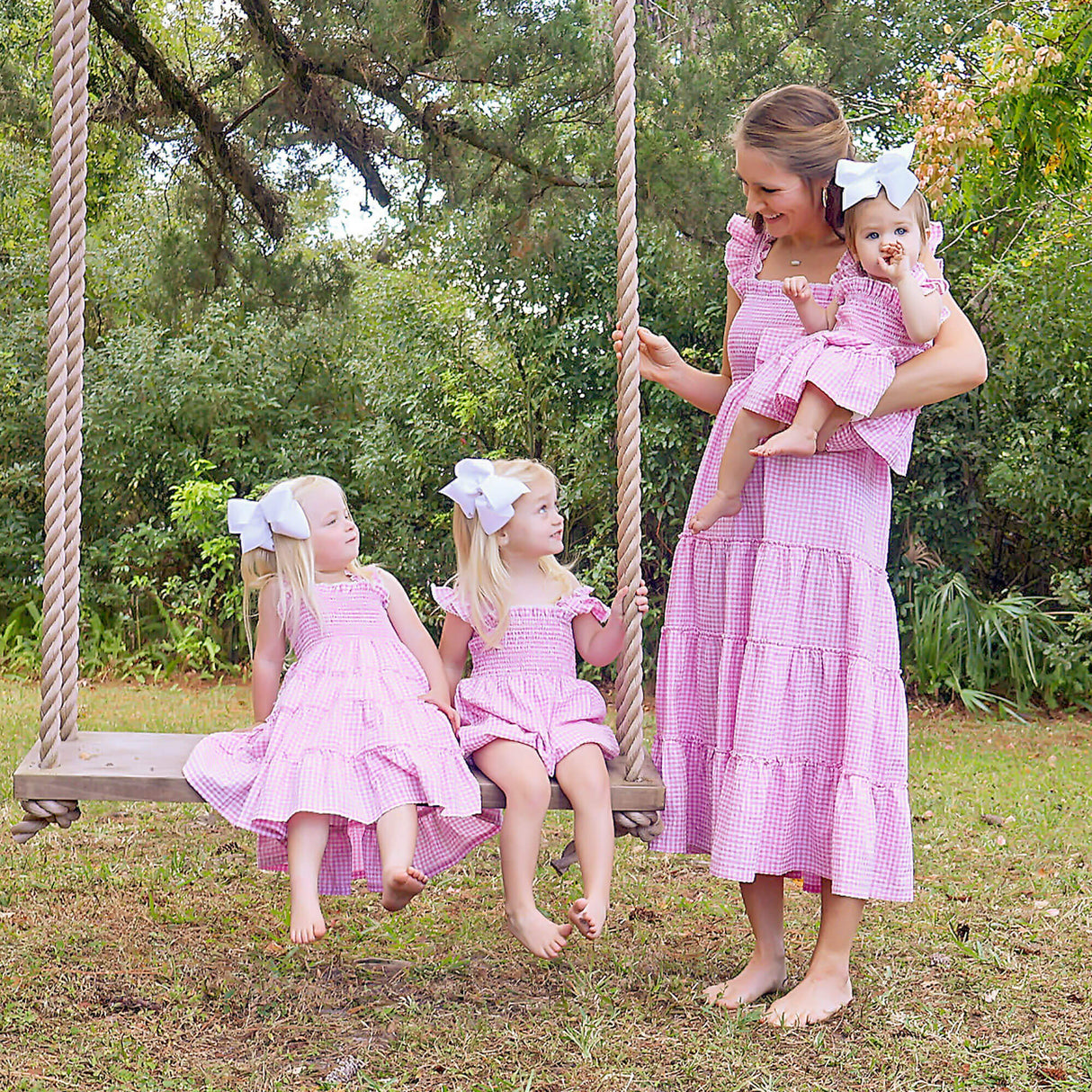 Light Pink Gingham Willow Women's Dress