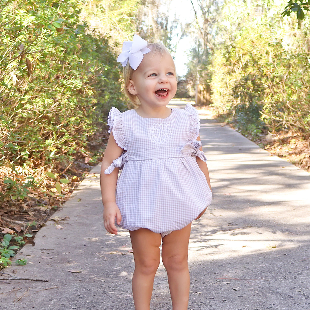 Khaki Gingham Avery Bubble