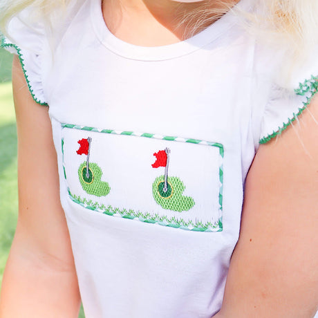 Golf Pin Green Gingham Short Set