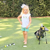 Golf Pin Green Gingham Short Set