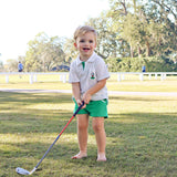 Golf Tee Green Terry Polo Short Set