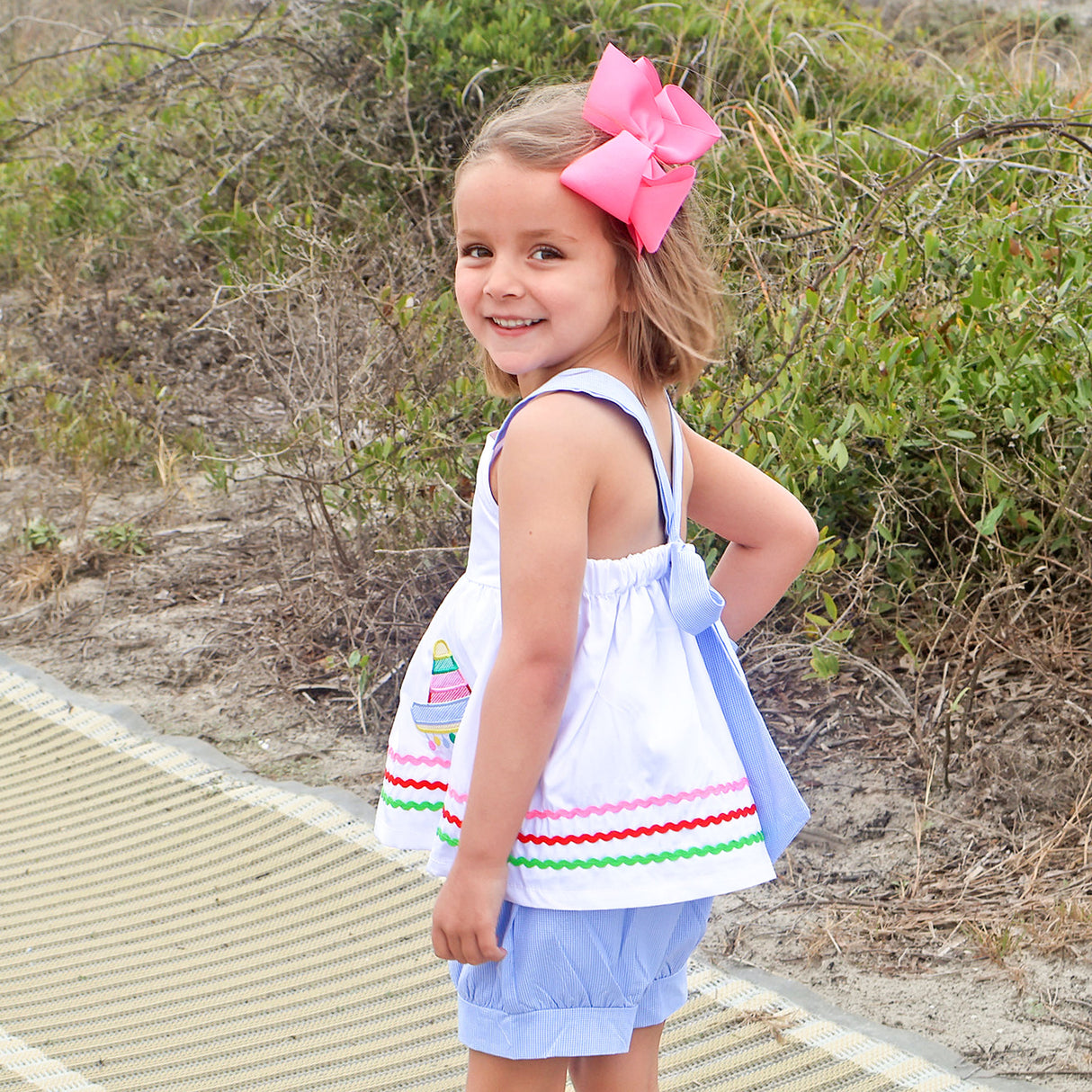 Fiesta Time Blue Gingham Stella Short Set