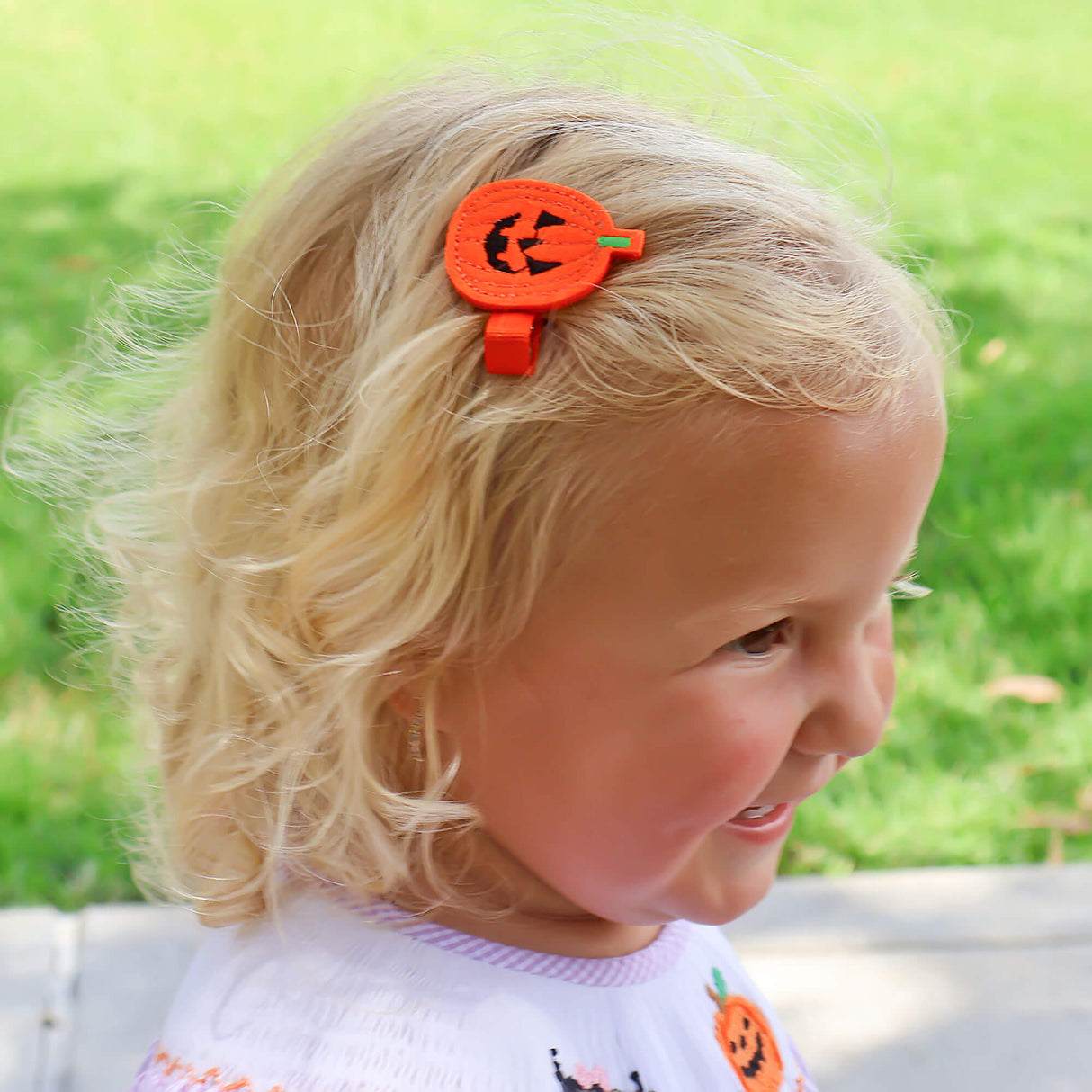 Jack O' Lantern Felt Hair Clip