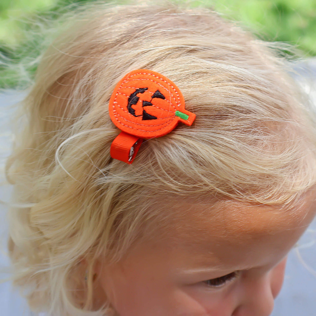 Jack O' Lantern Felt Hair Clip