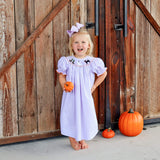 Wicked Smocked Lavender Gingham Bishop Dress