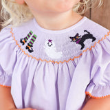 Wicked Smocked Lavender Gingham Bishop Bloomer Set