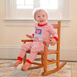 Heart Truck Red Stripe Pajamas