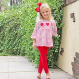 Sweet Valentine Red Stripe Callie Legging Set