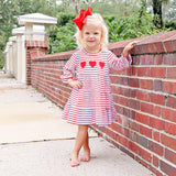 Sweet Valentine Red Stripe Callie Dress