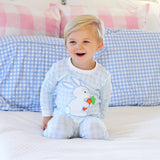 Bunny Garden Blue Check Pajamas