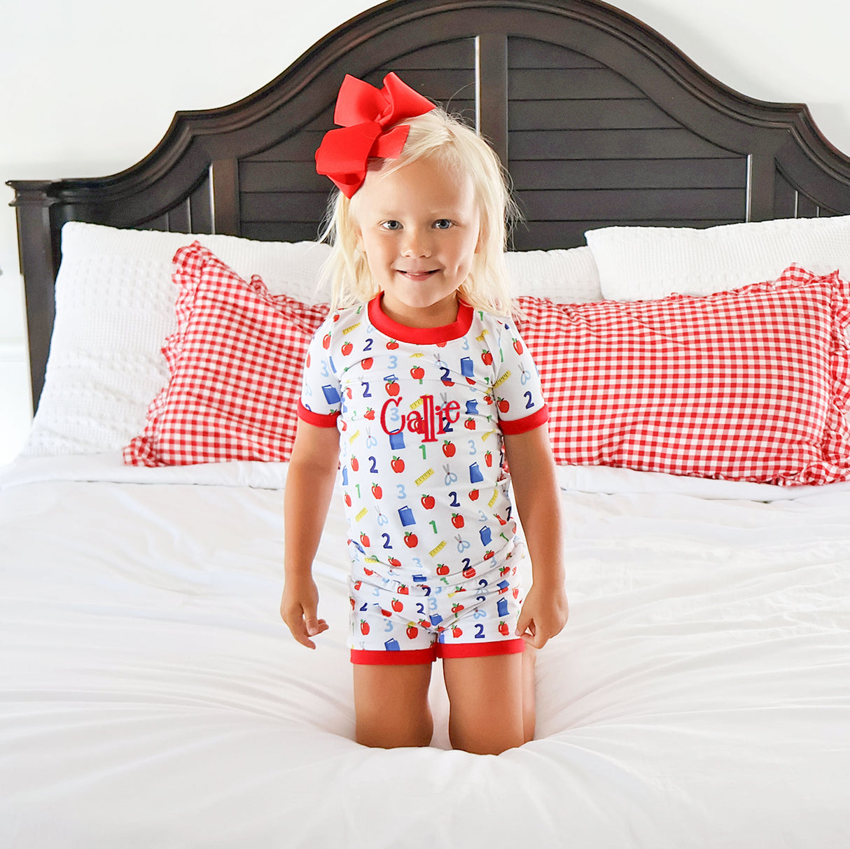 Easy as 123 White Short Pajamas