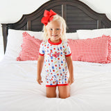 Easy as 123 White Short Pajamas
