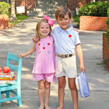 Darling Apple Light Blue Stripe Polo