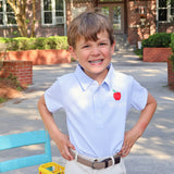 Darling Apple Light Blue Stripe Polo