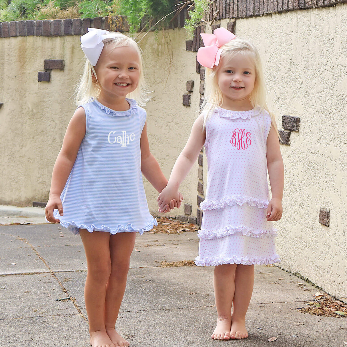 Pink Polka Dot Ruffle Dress
