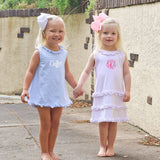 Pink Polka Dot Ruffle Dress