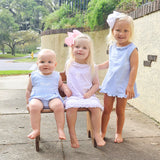 Pink Polka Dot Ruffle Dress