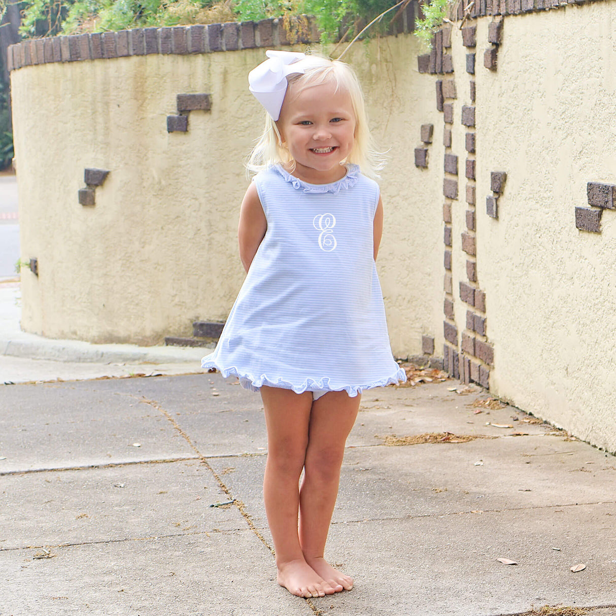 Blue Stripe Skirt Bubble