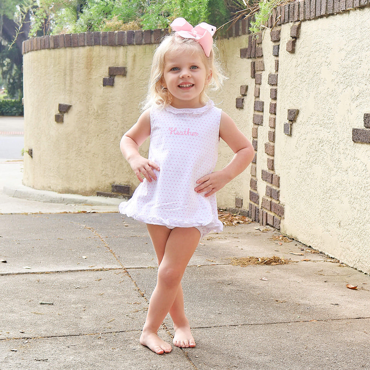 Pink Polka Dot Skirt Bubble