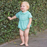 Gingham Collared Bubble Green