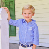 Royal Blue Gingham Button Down Shirt