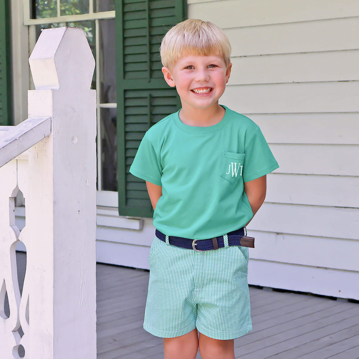 Gingham Standard Shorts Green