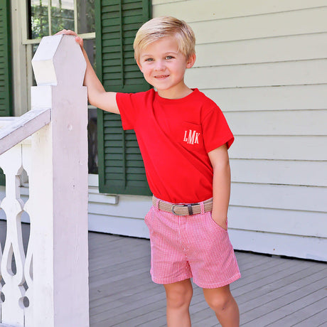 Gingham Standard Shorts Red