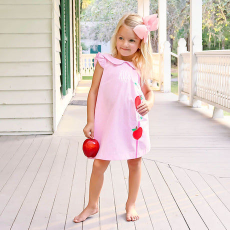 Apple & Flower Pink Gingham Sally Dress