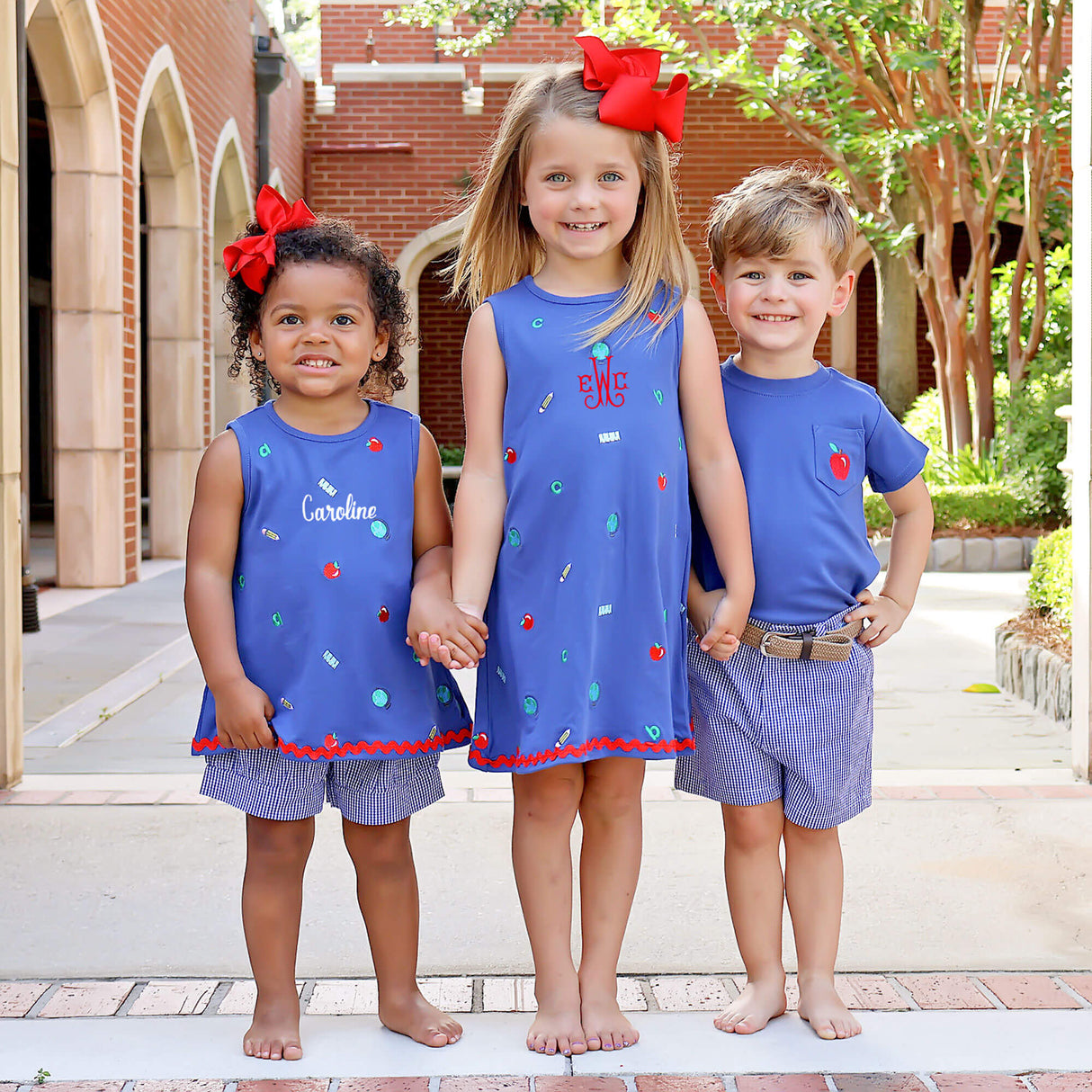 School Rules Blue Gingham Eleanor Short Set
