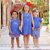 School Rules Blue Gingham Eleanor Short Set