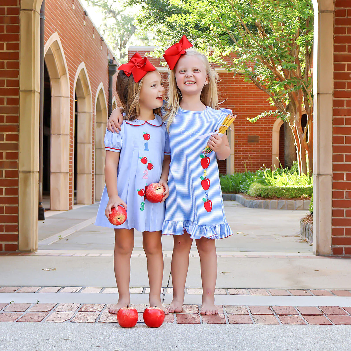 Apple Blue Stripe Milly Dress