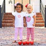 Apple Applique White Top
