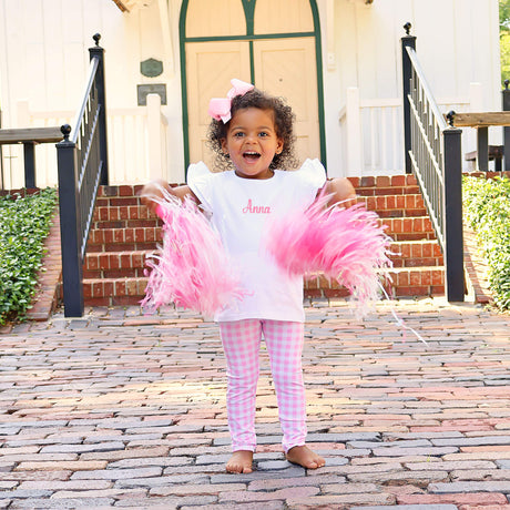 Pink Gingham Leggings