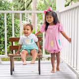 Peeps Green Gingham Collared Bubble