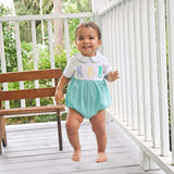 Peeps Green Gingham Collared Bubble