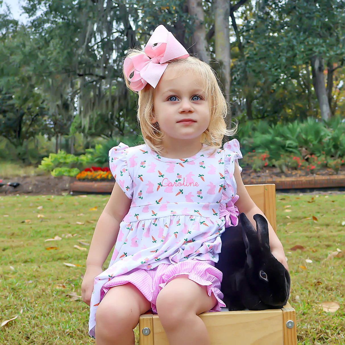 Bunnies & Carrots Pink Avery Bloomer Set